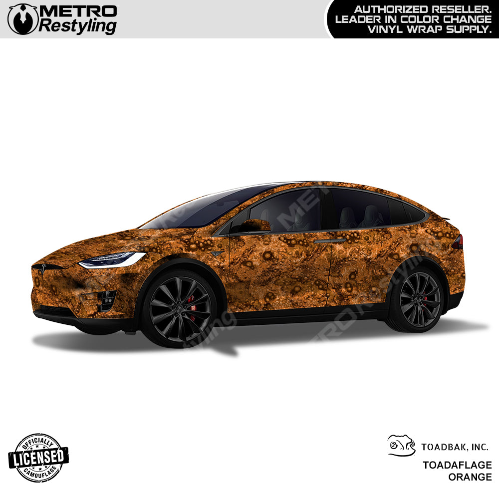 Toadaflage Orange Camo car wrap