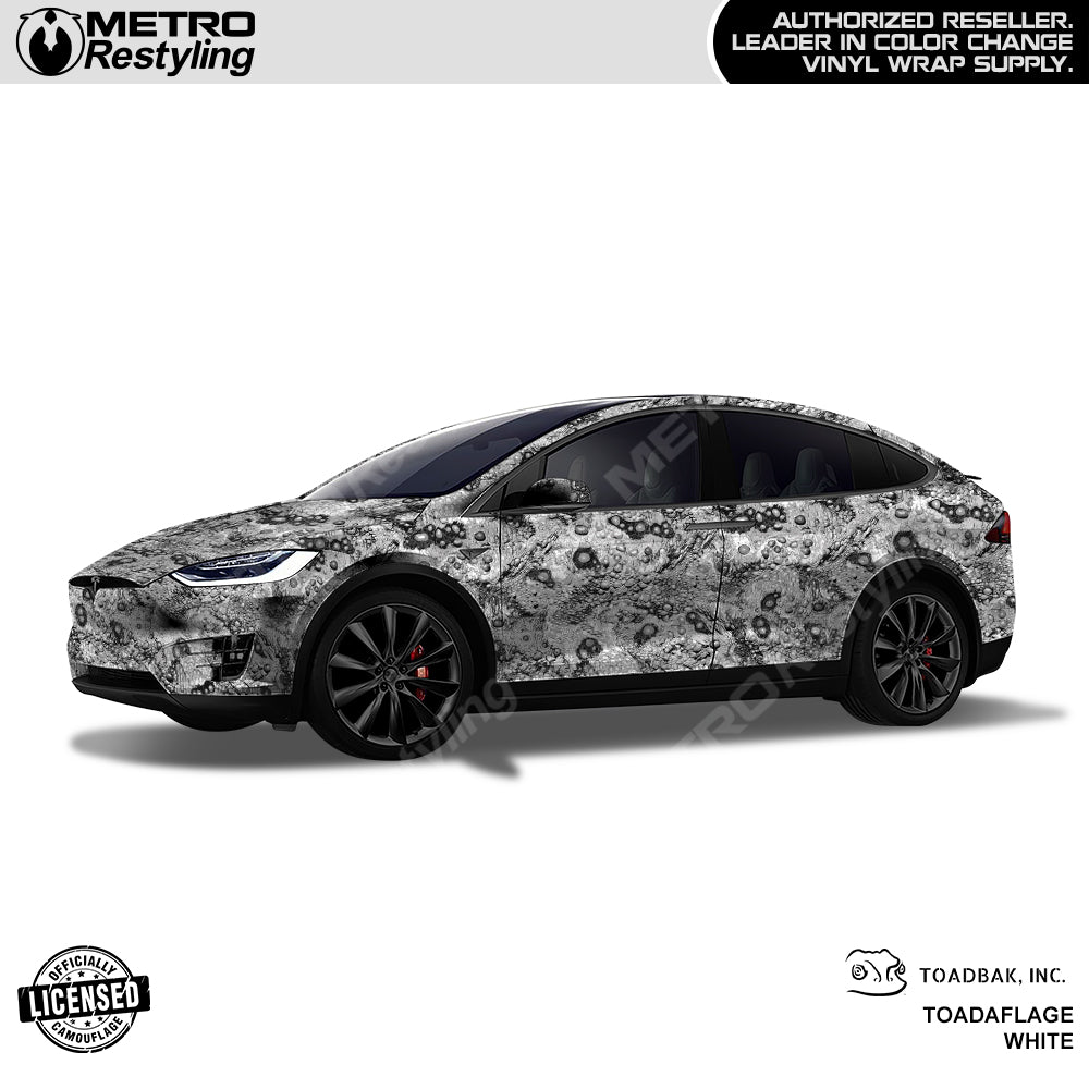 Toadaflage White Camo car wrap