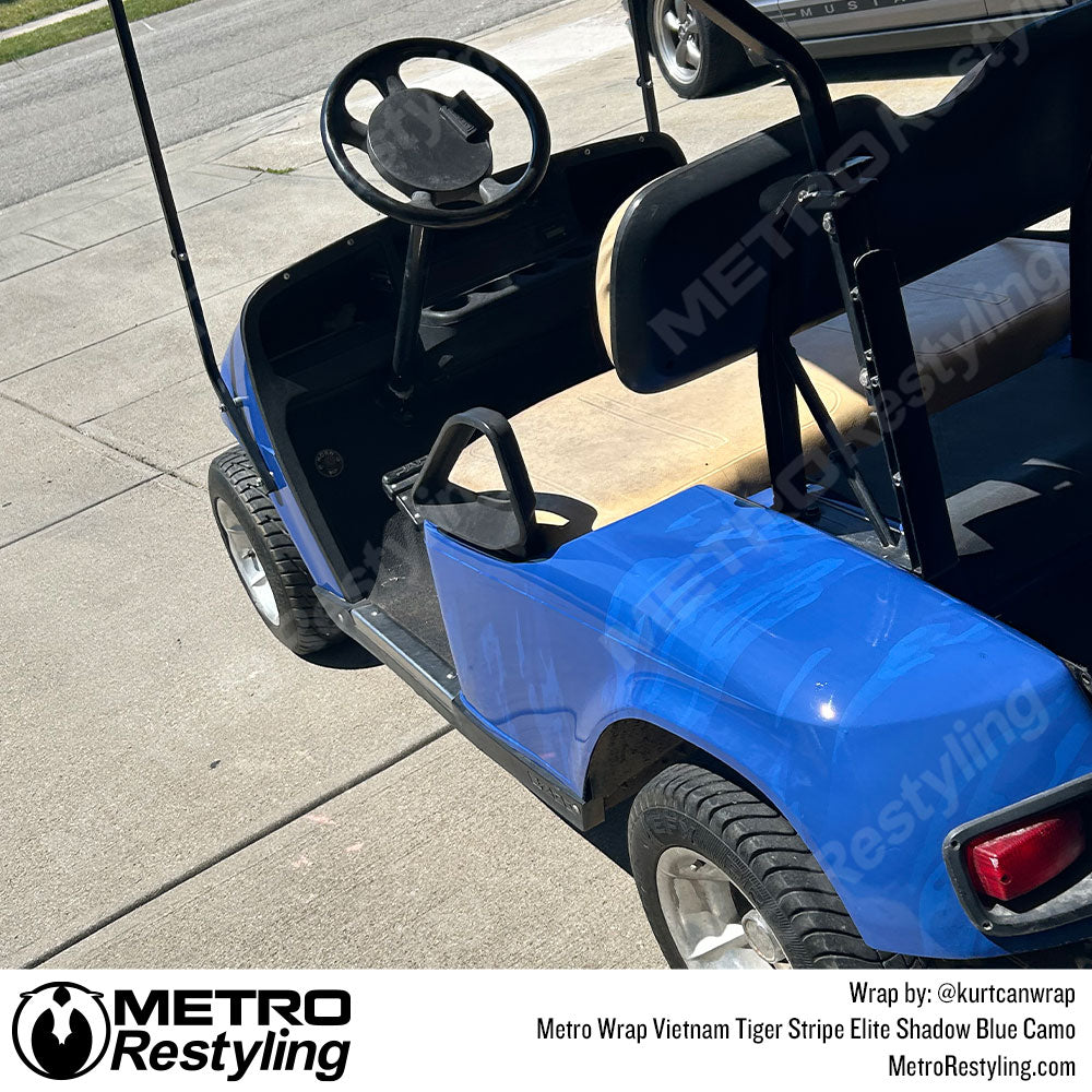 tiger stripe camo golf cart wrap