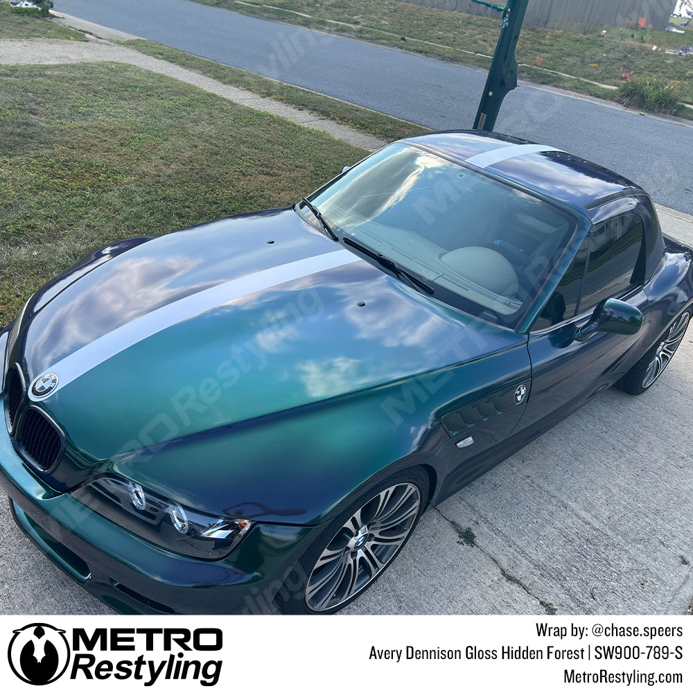 green bmw vinyl wrap