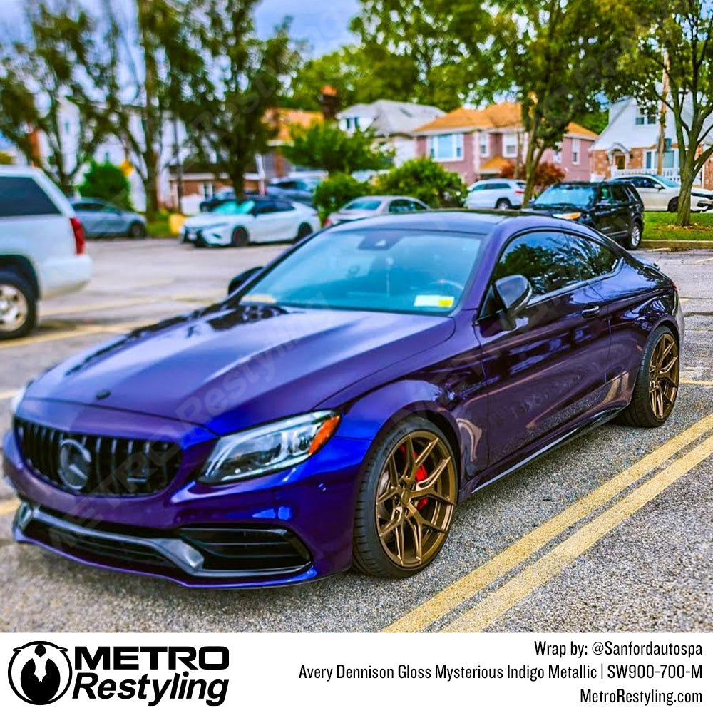 purple mercedes wrap