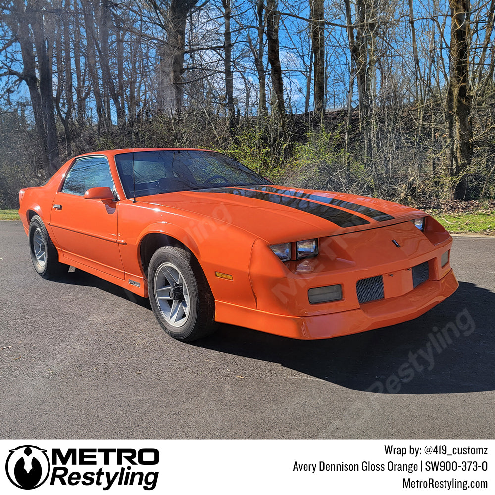 Orange camaro wrap