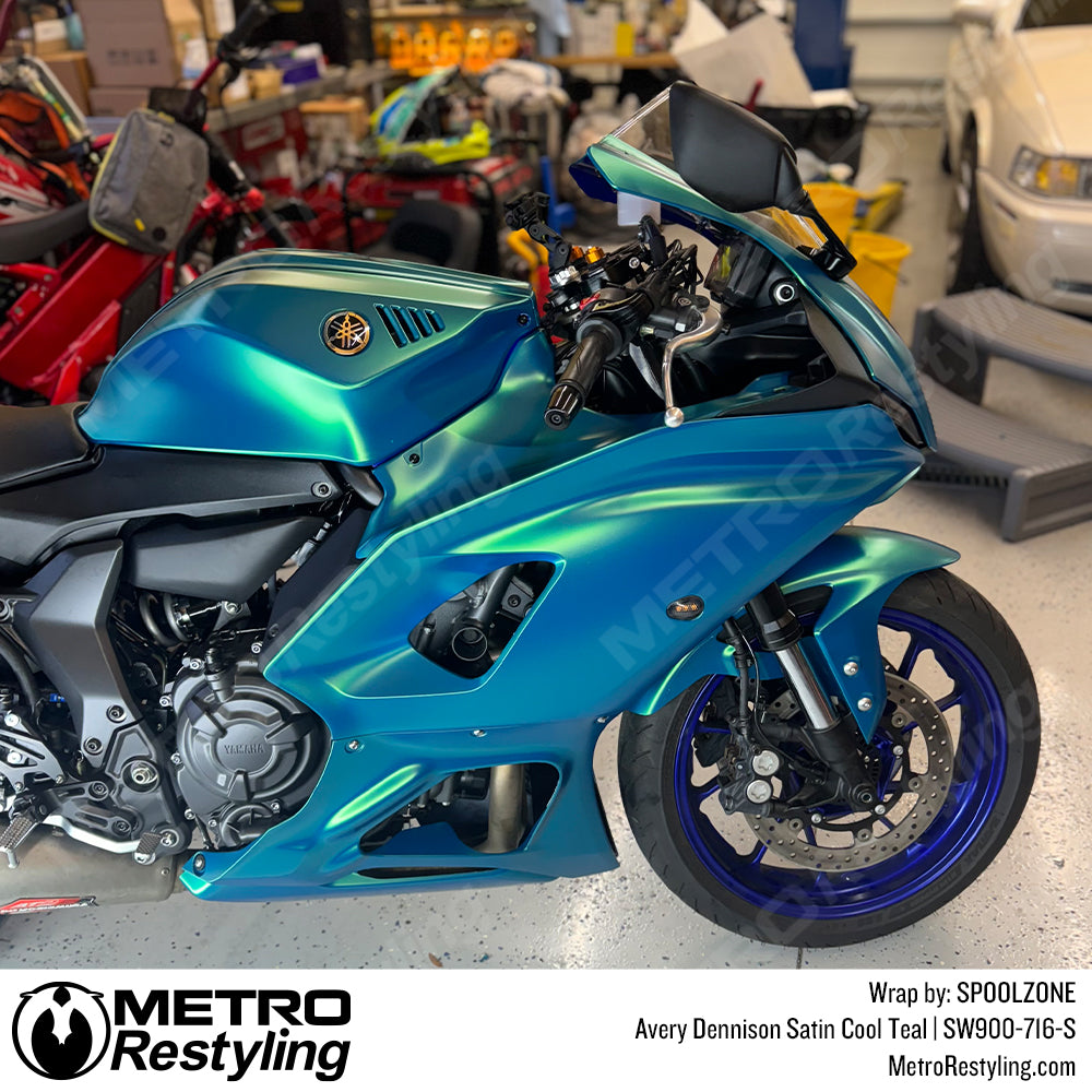 blue motorcycle wrap