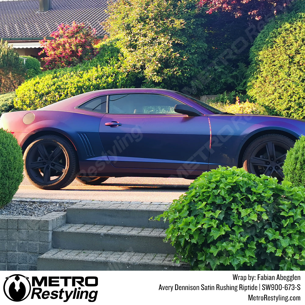 purple camaro wrap