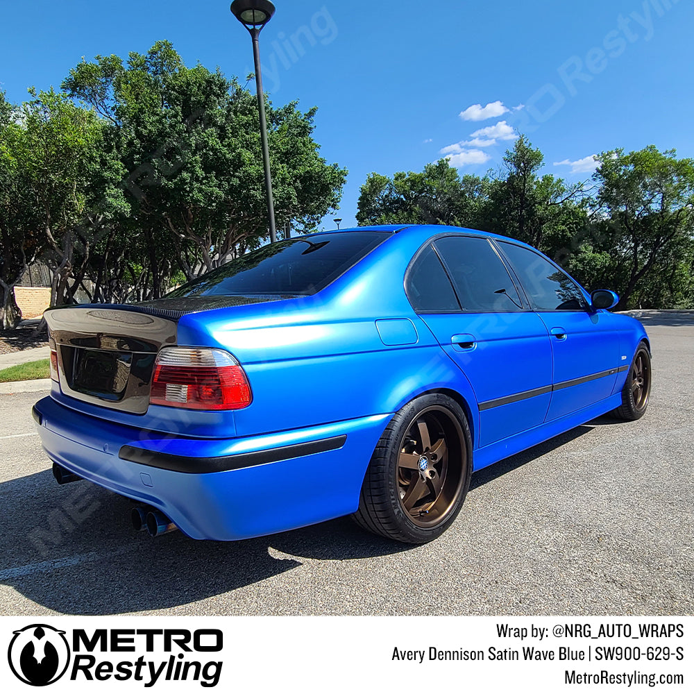 blue bmw vinyl wrap