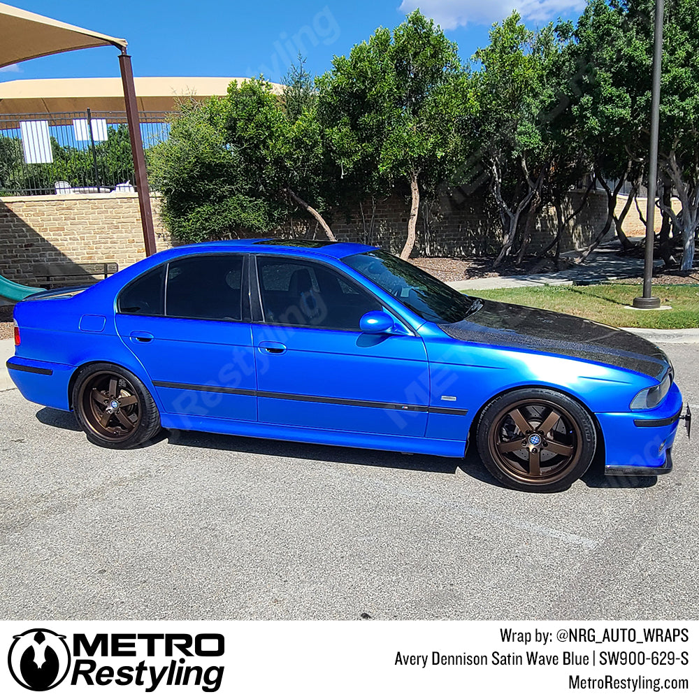 blue bmw wrap