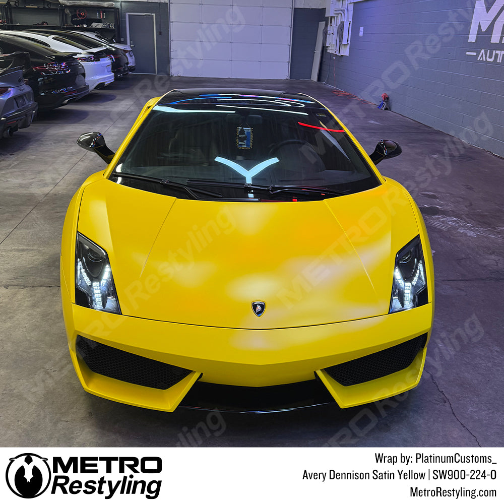 yellow lamborghini wrap