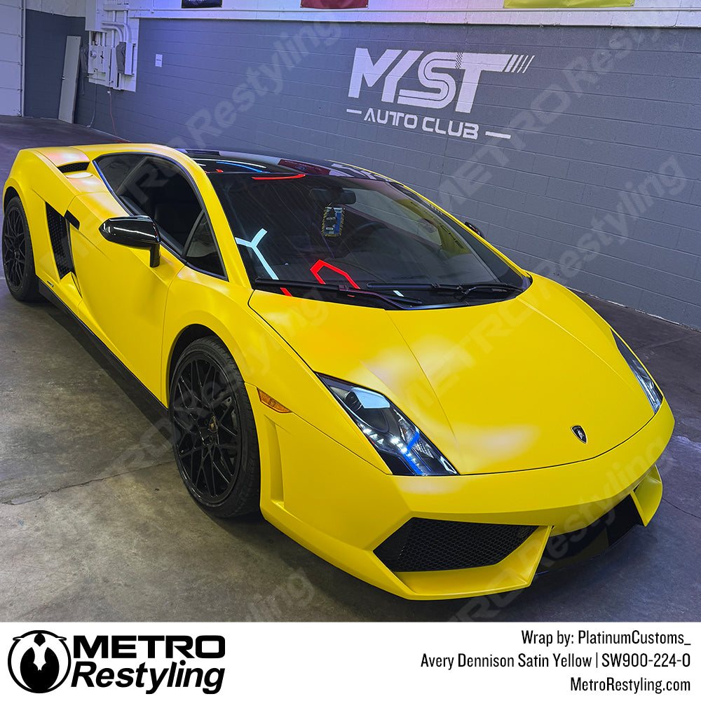 yellow lamborghini wrap