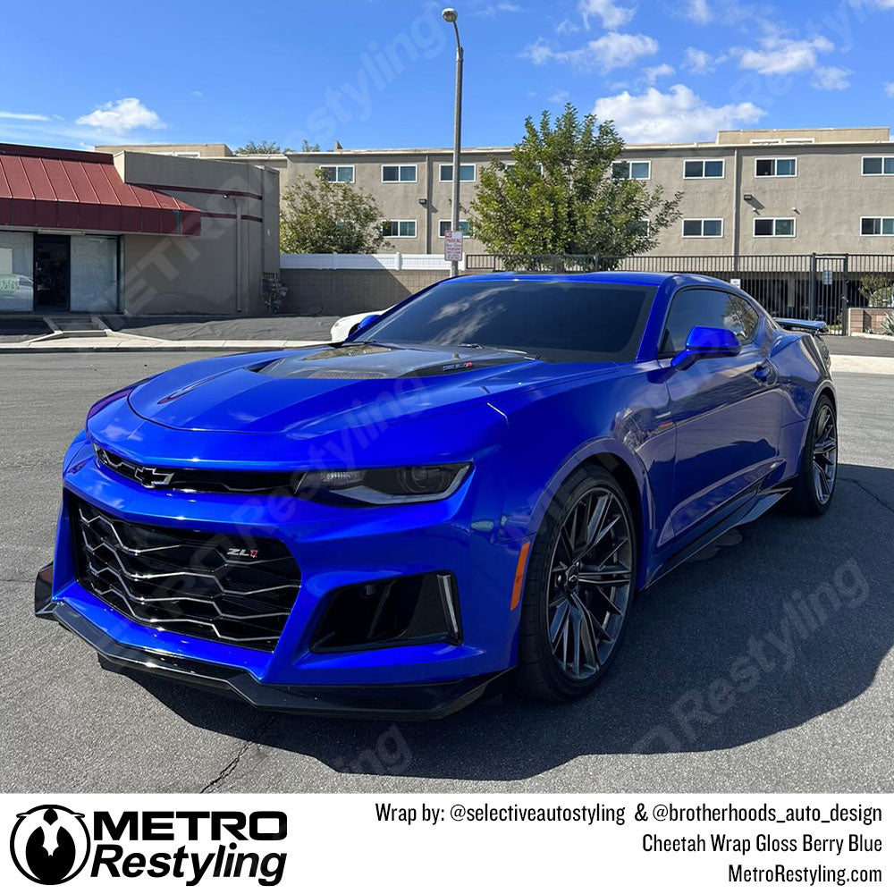blue camaro wrap