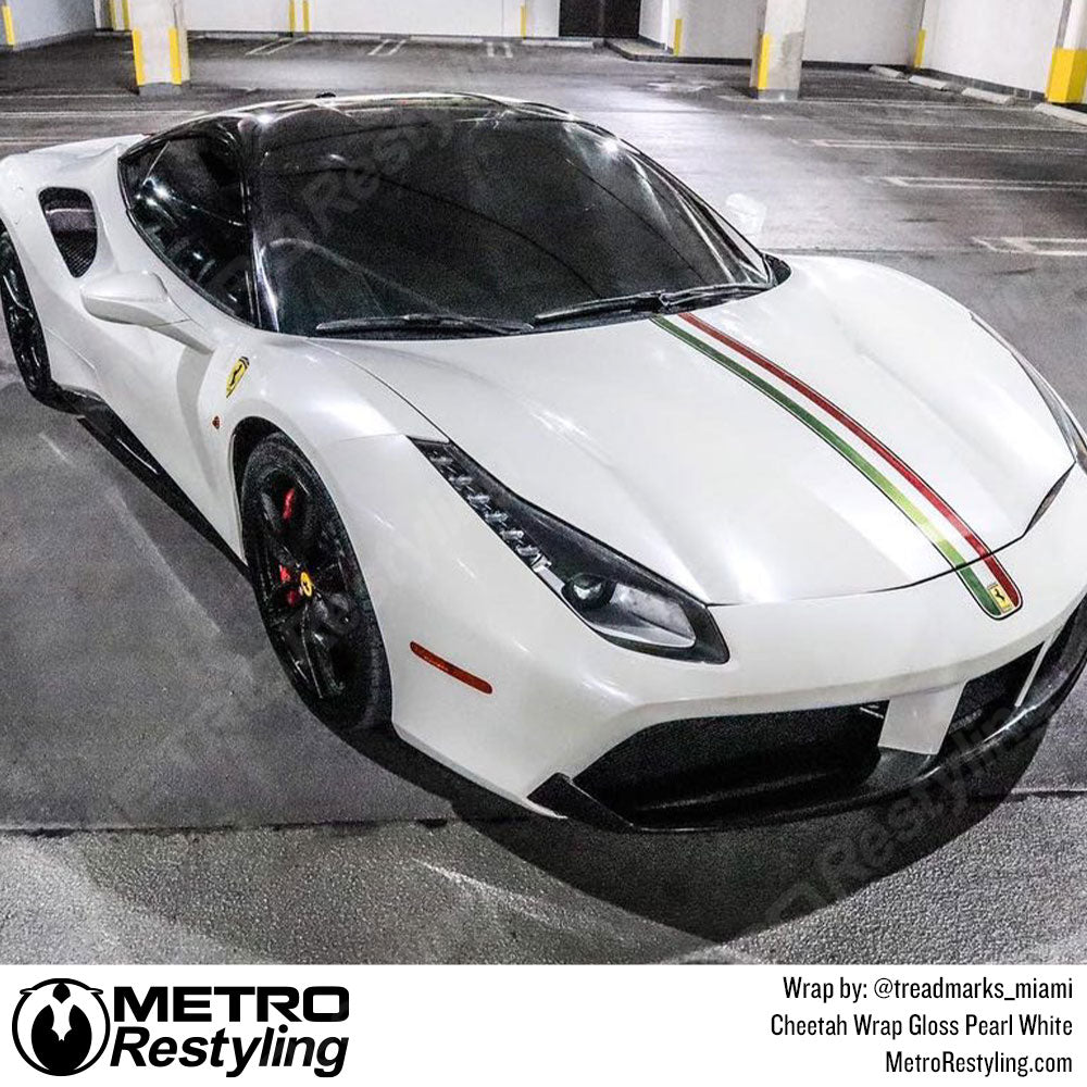 white ferrari wrap