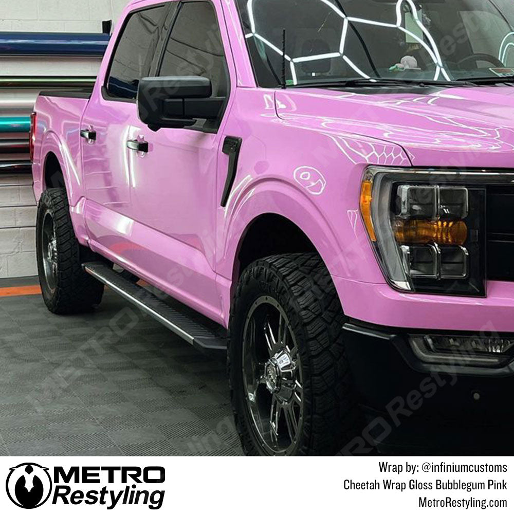 pink truck vinyl wrap