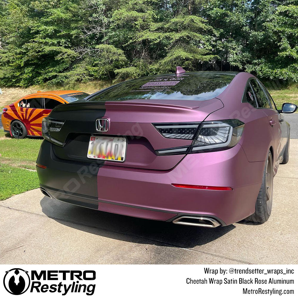 cheetah wrap satin rose aluminum honda