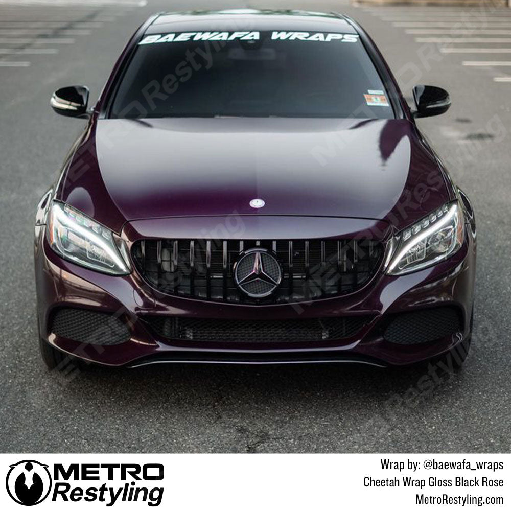 black rose mercedes wrap
