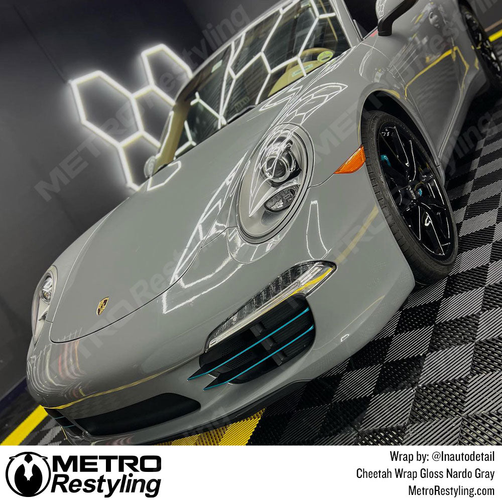 gray porsche wrap