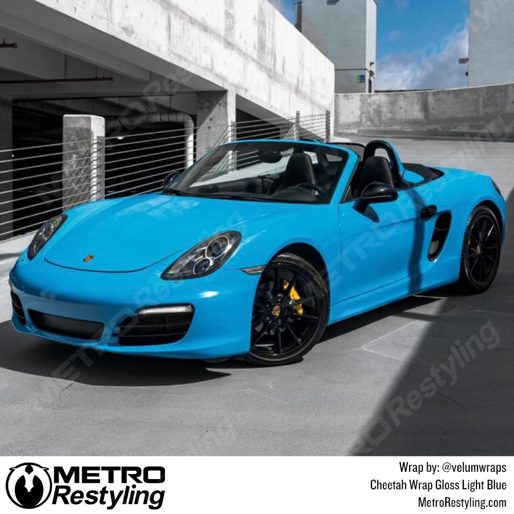 blue porsche wrap