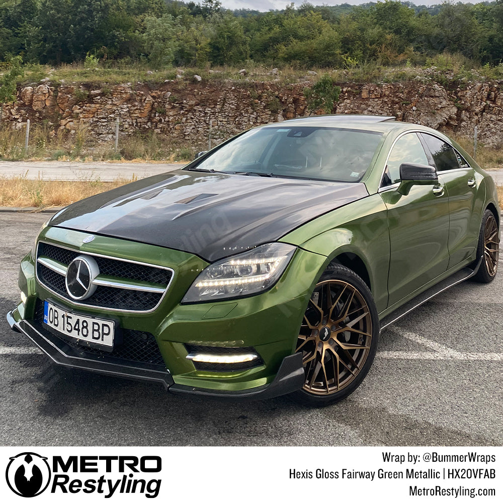 green mercedes wrap