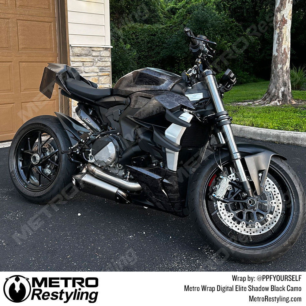 Black Motorcycle Wrap