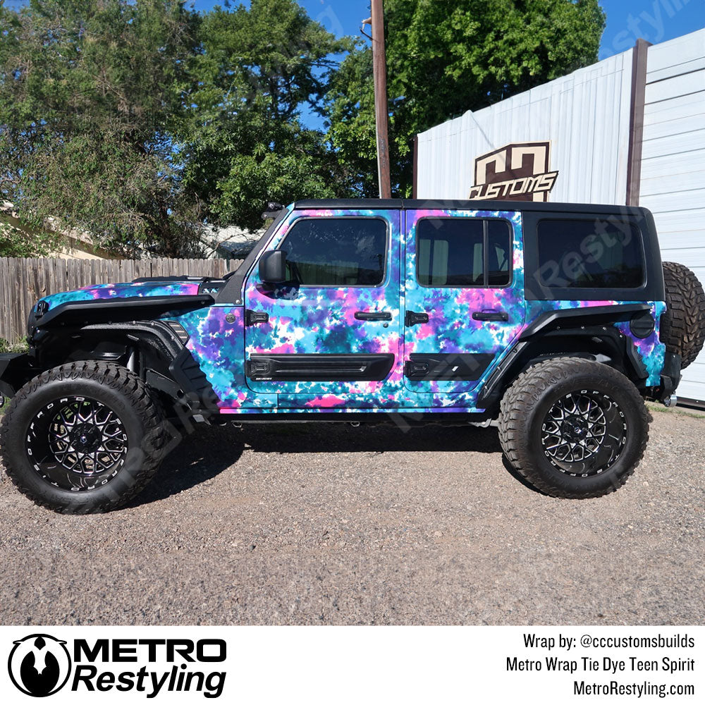 tie dye jeep wrangler wrap