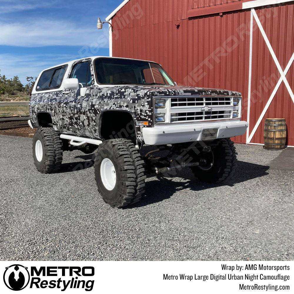 Digital Camo Vinyl Wrapped Truck