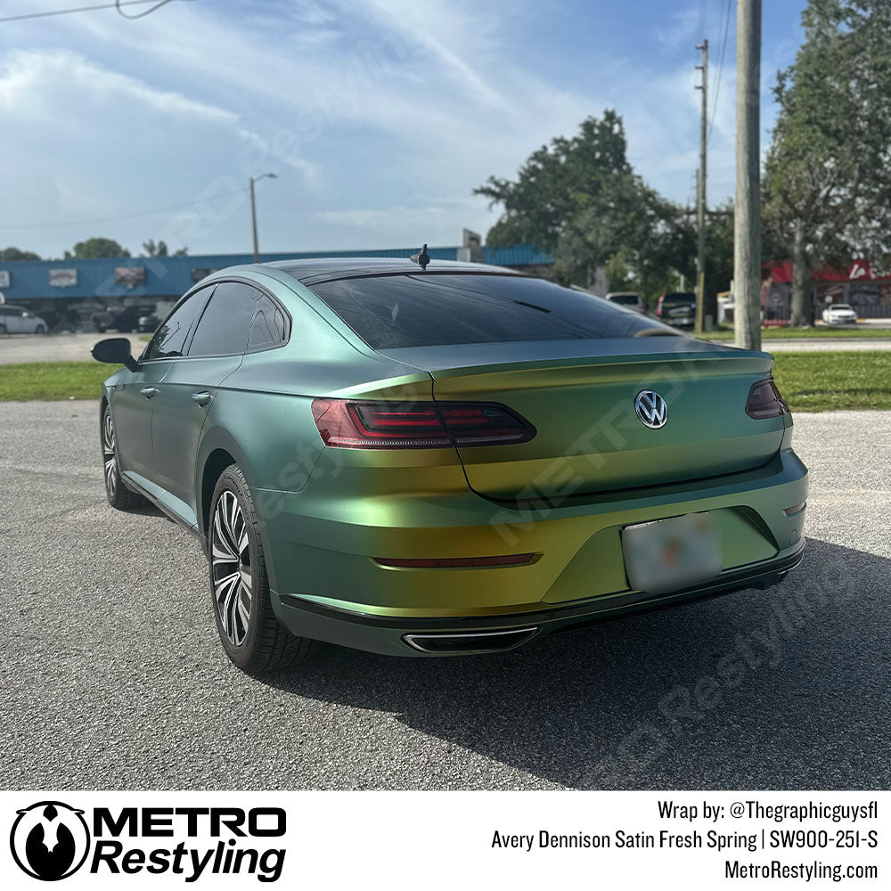 green vinyl car wrap