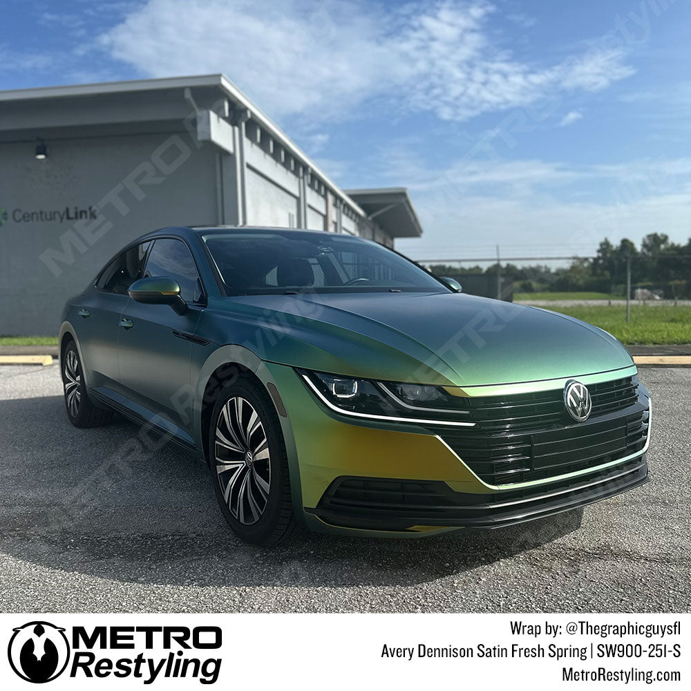 green vinyl car wrap