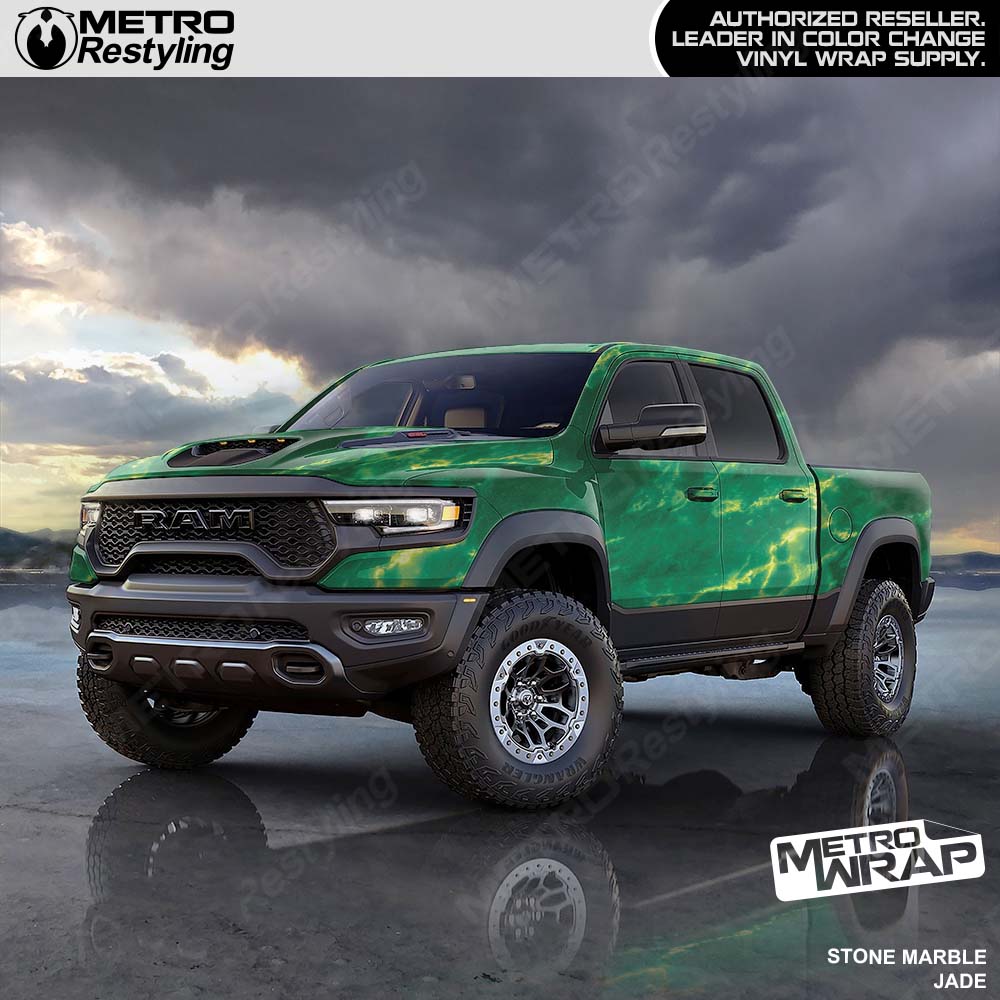 marble green truck wrap