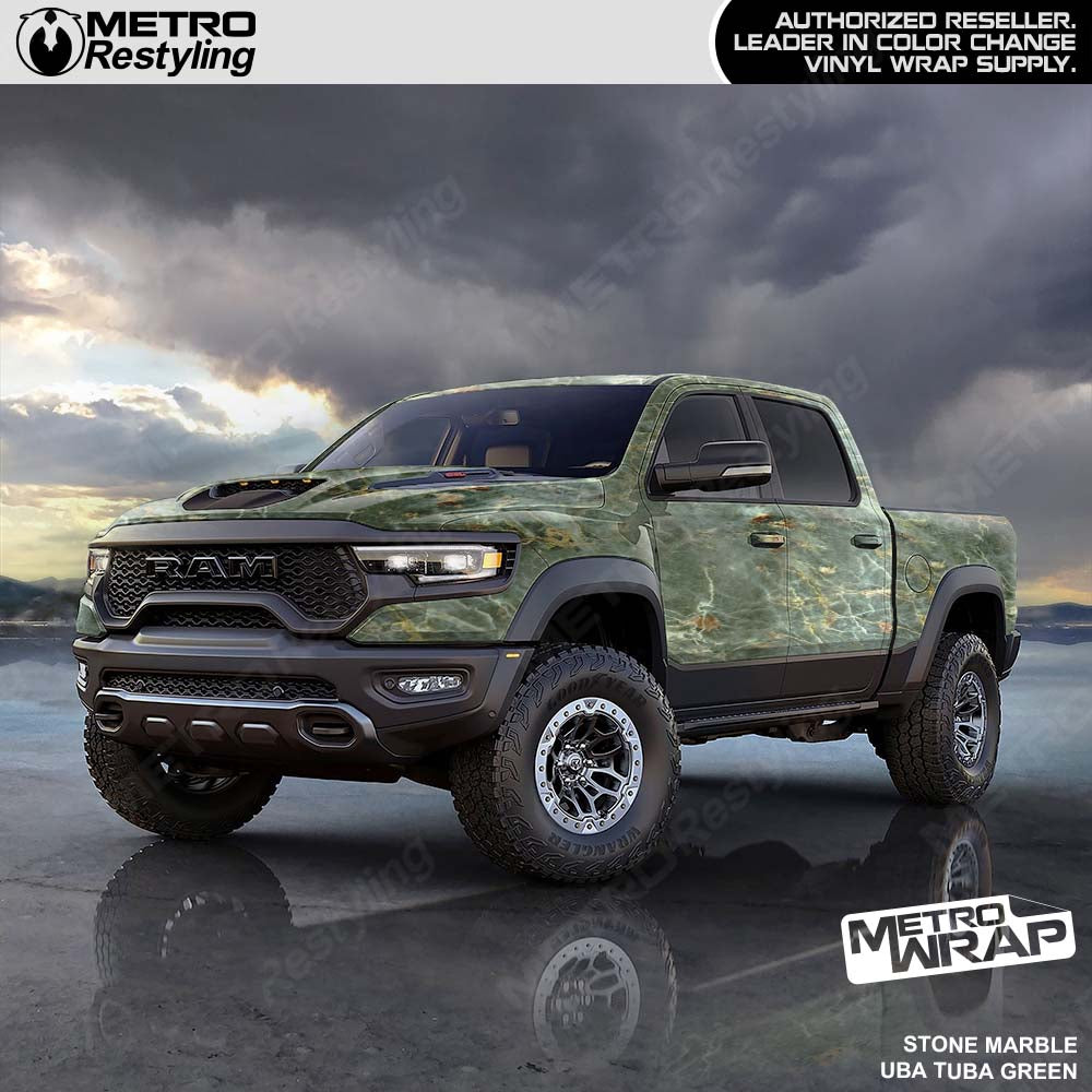 marble green truck wrap