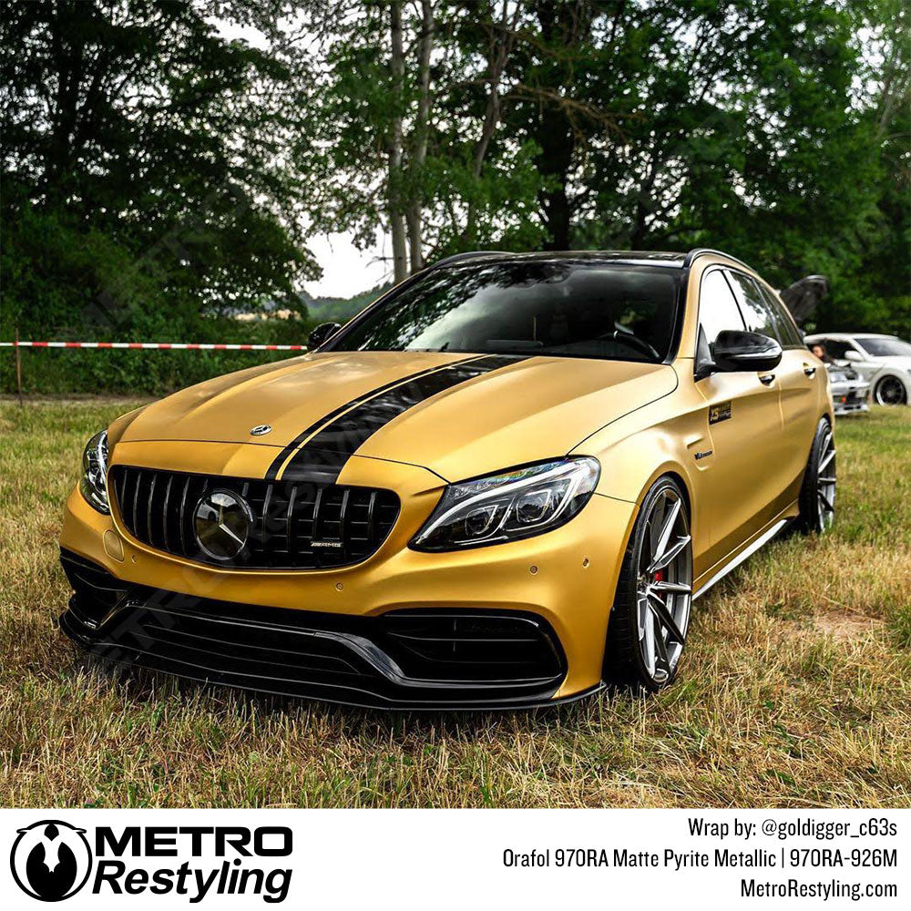gold vinyl car wrap