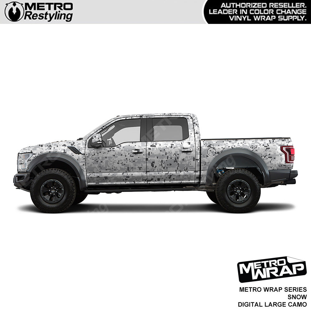 Metro Wrap Large Digital Snow Camouflage Vinyl Film