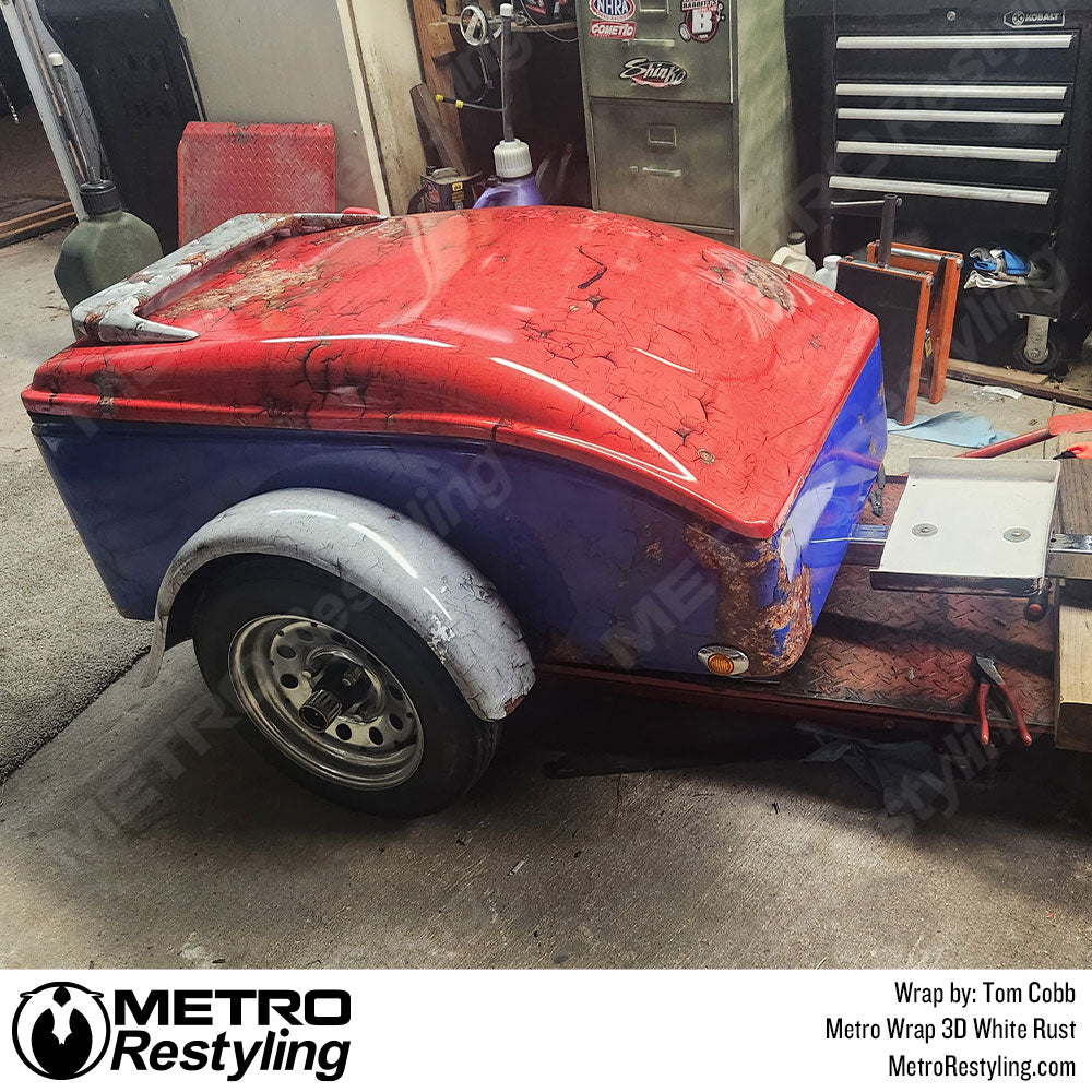 Metro Wrap 3D White Rust Vinyl Film