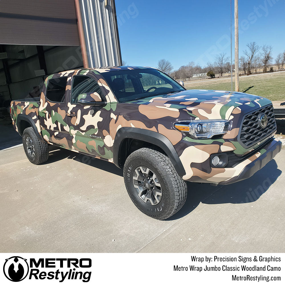 toyota tacoma woodland camo film