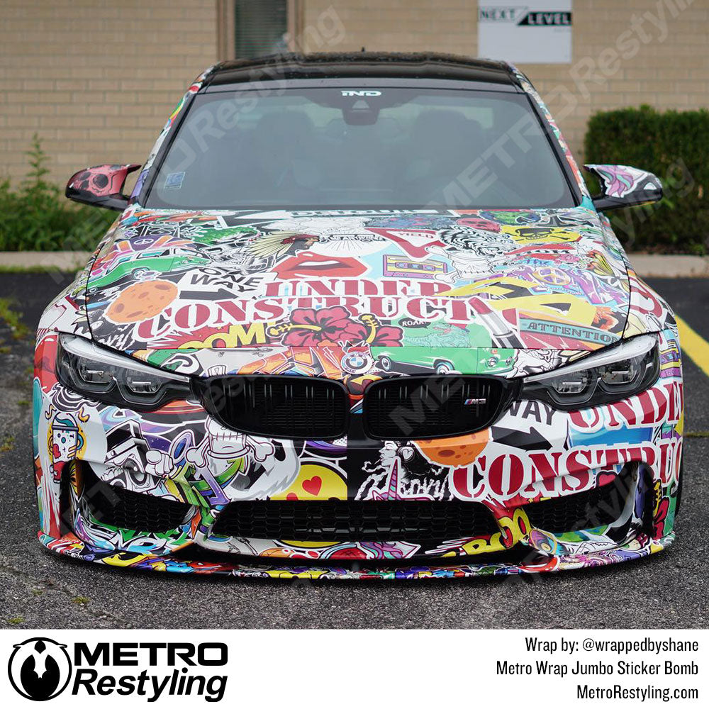 Sticker Bomb BMW Wrap
