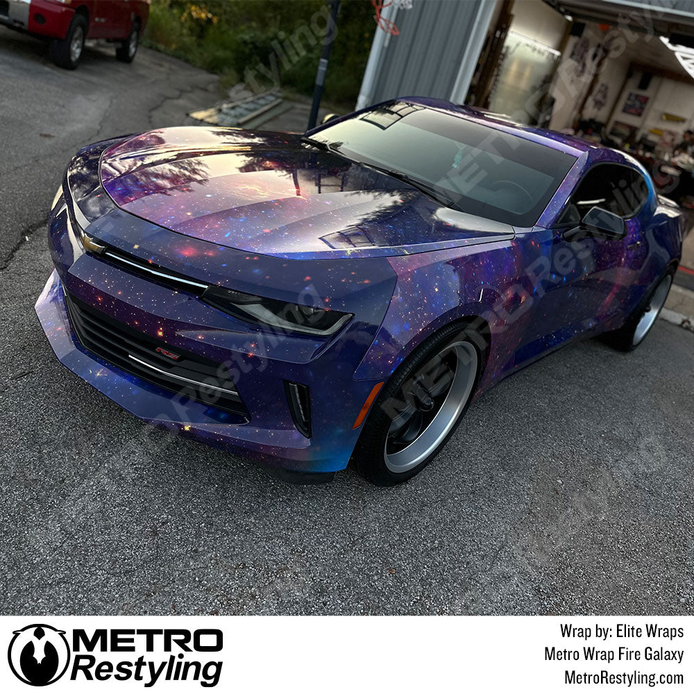 MetroWrap Fire Galaxy Camaro Vinyl Wrap