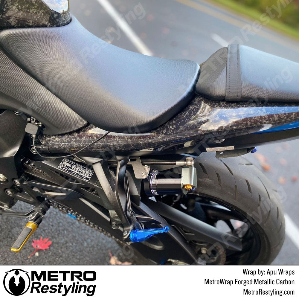 Forged Metallic Carbon Fiber MotorCycle Bike Vinyl Wrap