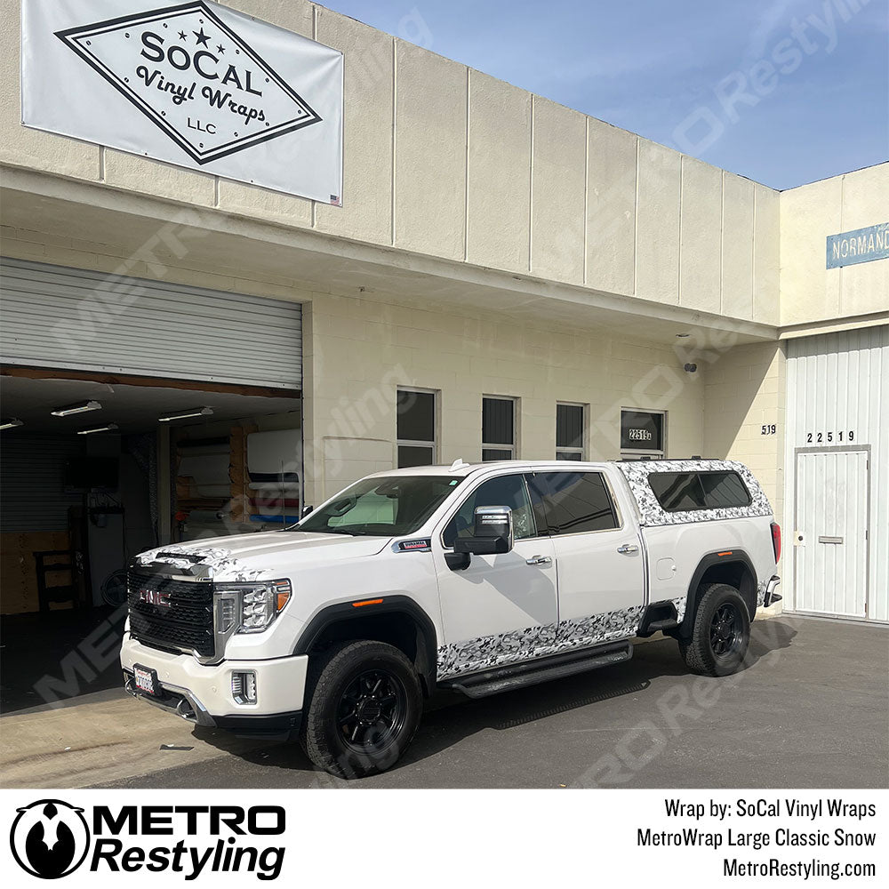 Classic Snow Camo Chevy Duramax Vinyl Wrap