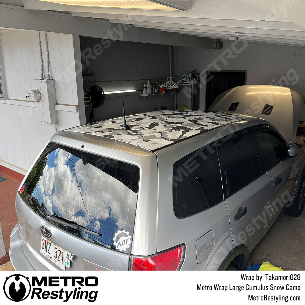 Large Cumulus Snow Subaru Forester Vinyl Wrap