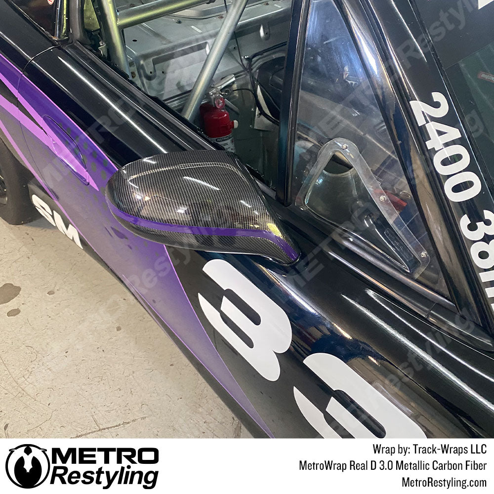 Real D 3.0 Carbon Fiber Mazda Miata Mirror Vinyl Wrap