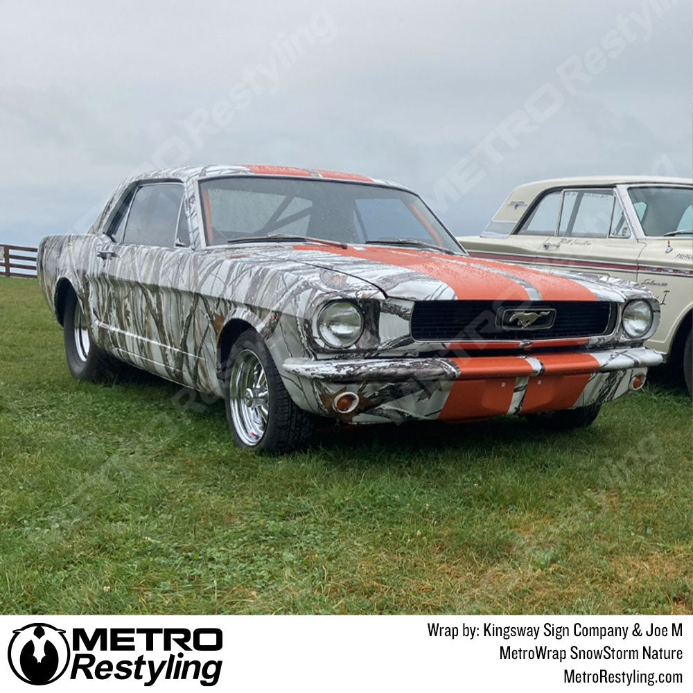 Snowstorm Ford Mustang Vinyl Wrap
