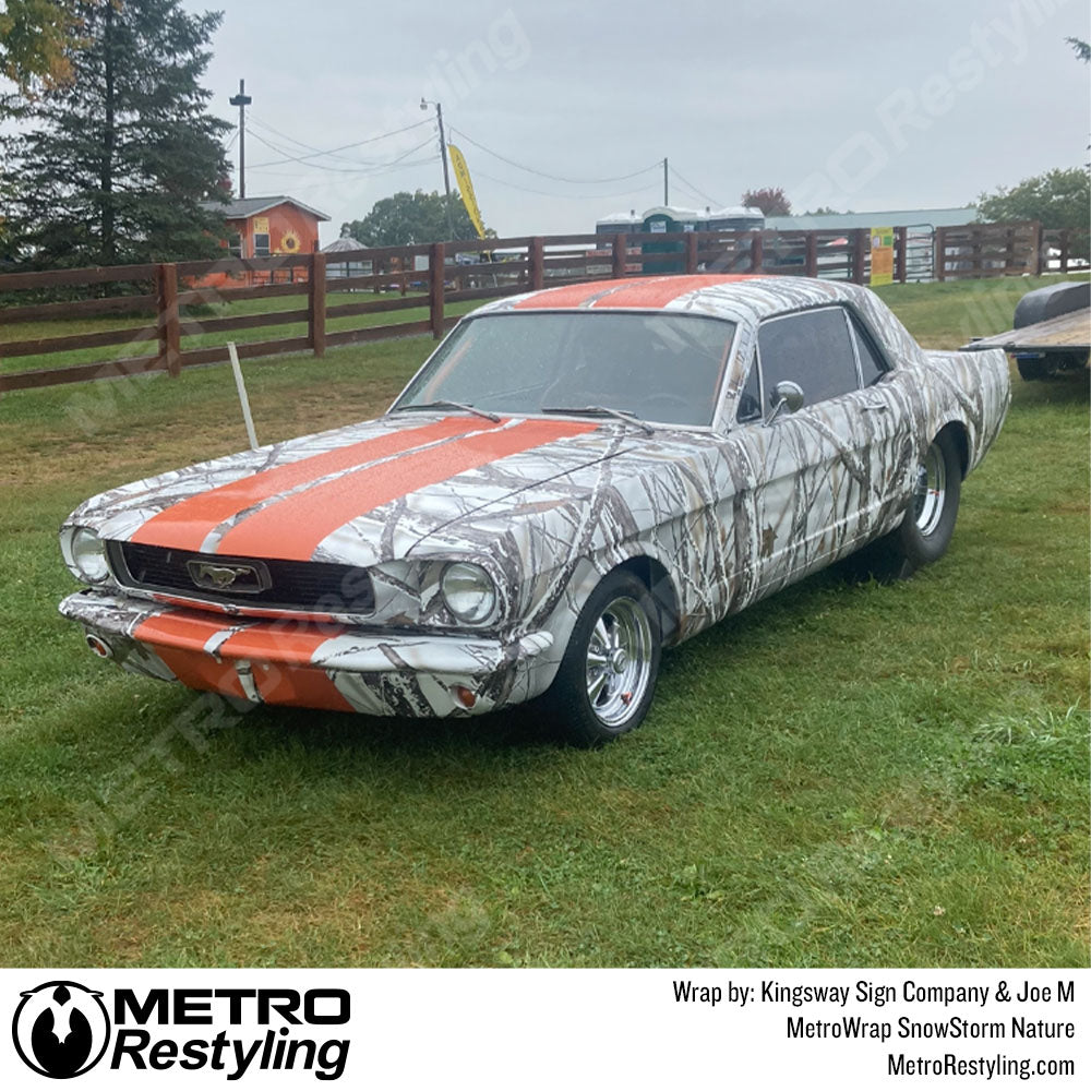 Snowstorm Ford Mustang Vinyl Wrap