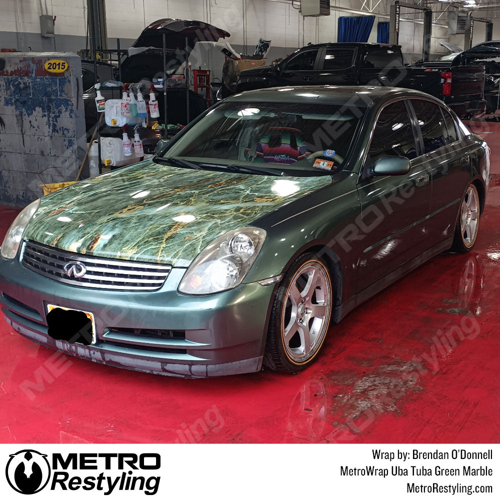 Uba Tuba Green Marble Infiniti G35 Vinyl Wrap