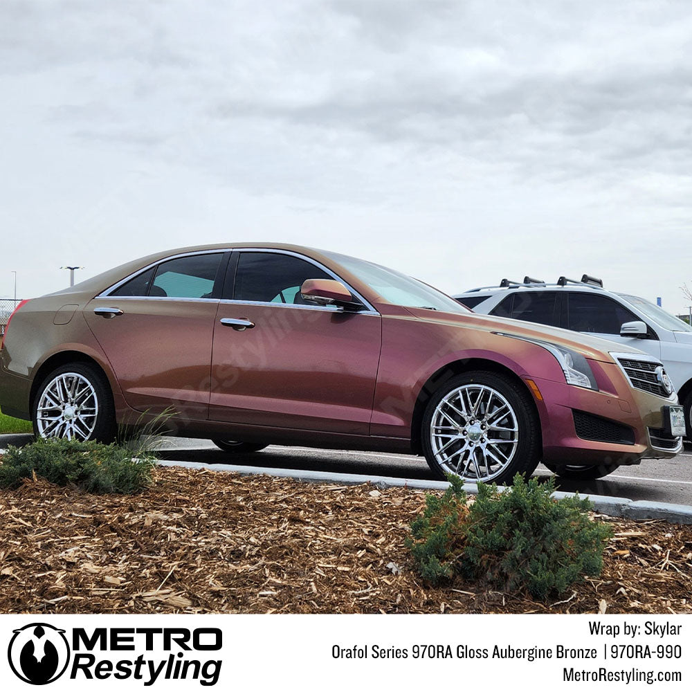 Oracal Gloss Aubergine Bronze Cadillac ATS Vinyl Wrap