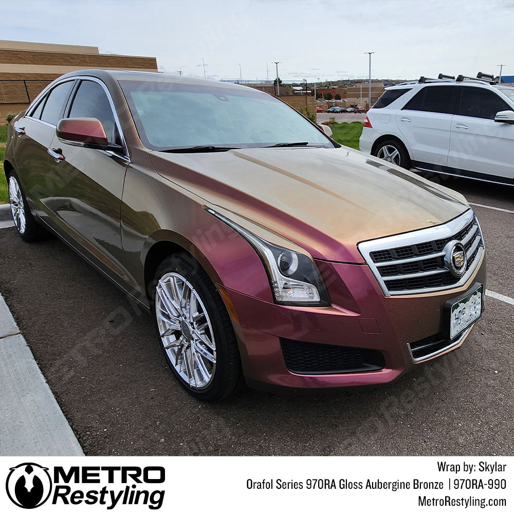 Oracal Gloss Aubergine Bronze Cadillac ATS Vinyl Wrap