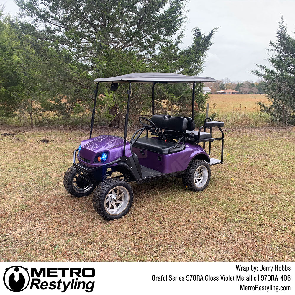 Orafol Gloss Violet Metallic Golf Cart Vinyl Wrap