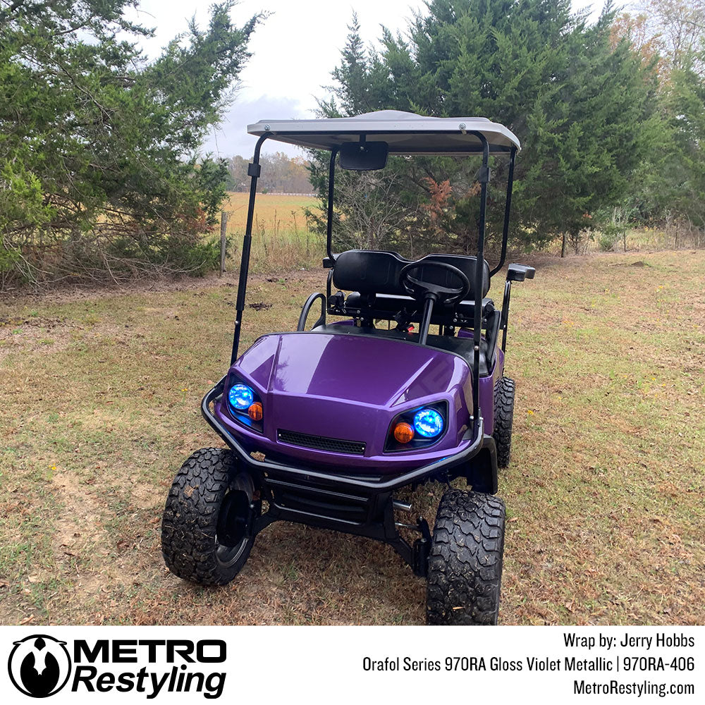 Orafol Gloss Violet Metallic Golf Cart Vinyl Wrap