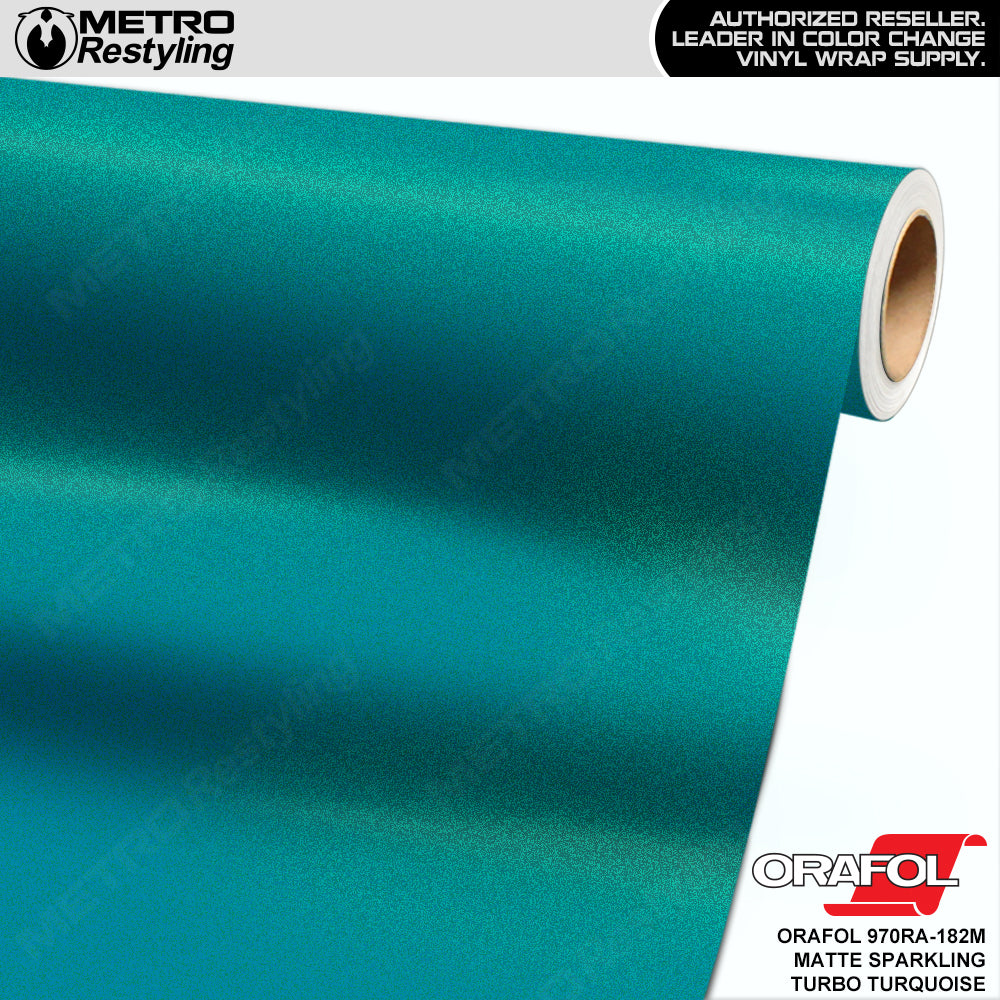 Orafol 970RA Matte Sparkling Turbo Turquoise Vinyl Wrap | 970RA-182M