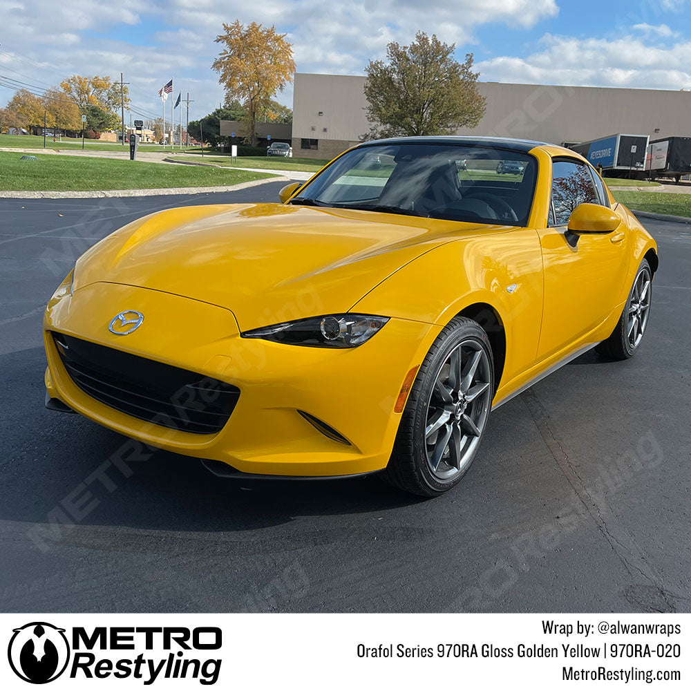 yellow mazda wrap