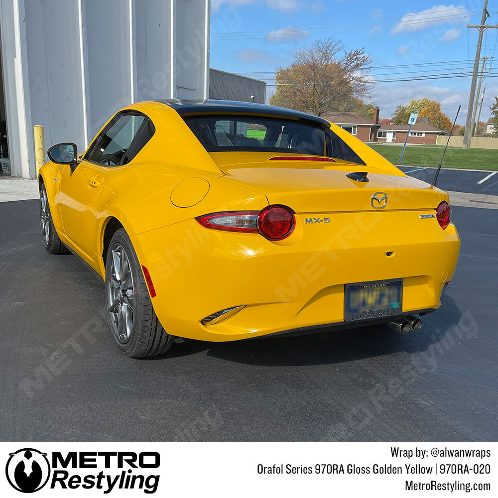 golden yellow vinyl wrap
