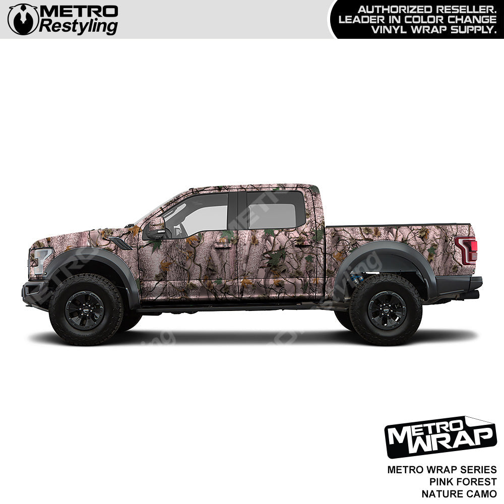 Metro Wrap HD Pink Forest Nature Camouflage Vinyl Film