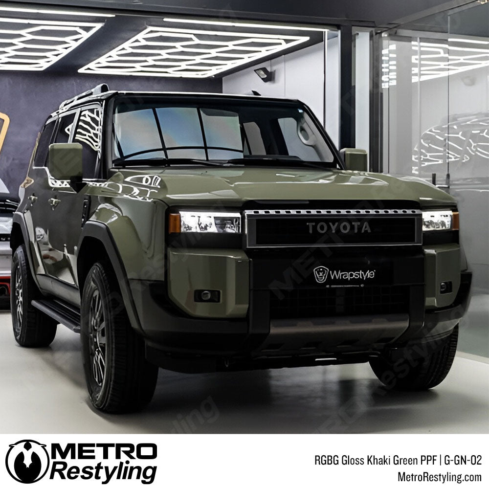 RGBG Gloss Khaki Green Colored Paint Protection Film | G-GN-02