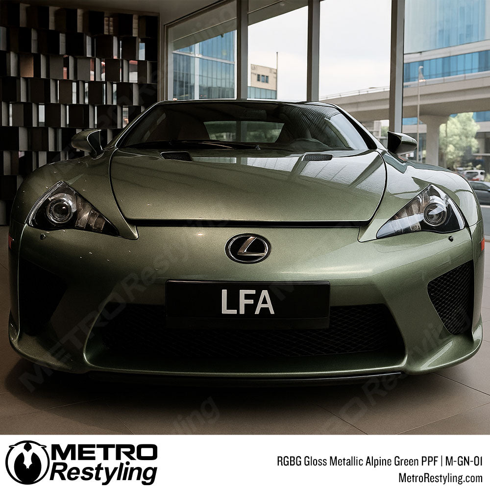 RGBG Gloss Metallic Alpine Green Colored PPF | M-GN-01